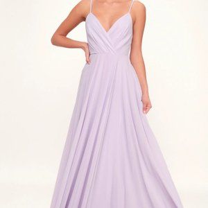 NWT Lulu's All About Love Lavender Maxi Dress